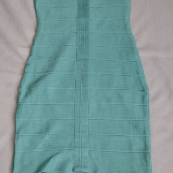Rachael G Stretch Strappy Dress in Blue-Green Size S. - Picture 10 of 13
